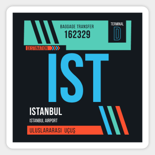 Istanbul (IST) Airport Code Baggage Tag Magnet